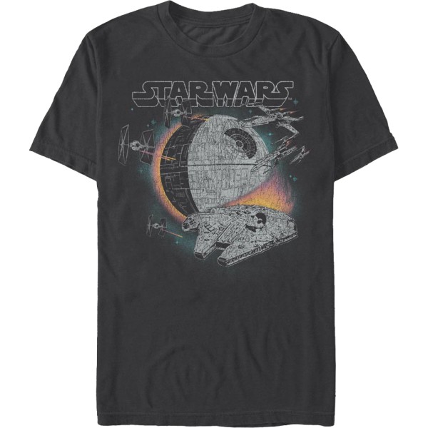 Millennium Falcon Smalt Flukt Star Wars T-skjorte S