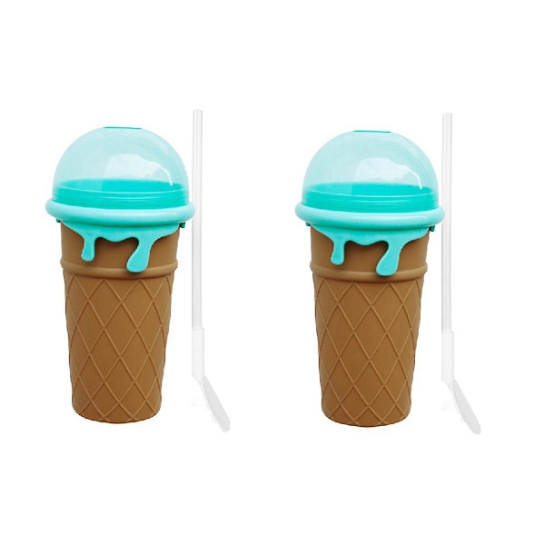 500ml smoothie kop til sommer, DIY smoothie kop med låg og sugerør, Hurtig-F