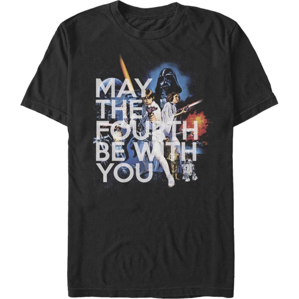 Poster Art May The Fourth Be With You Star Wars T-Shirt L