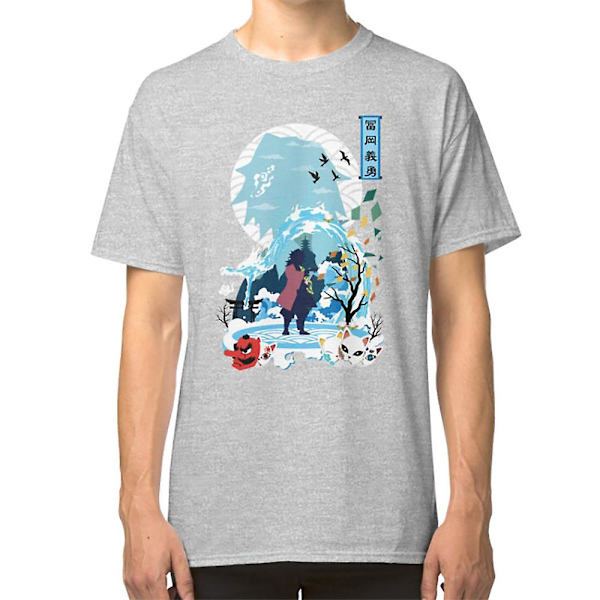 Giyu Tomioka Minimalist T-paita grey S