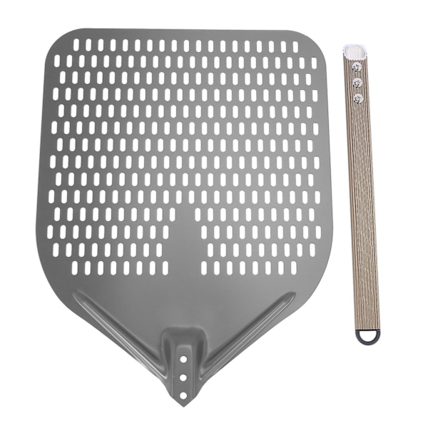 2 st 14 tum Rektangulär Pizzaskrapa, Perforerad Pizzapaddel Aluminium Pizzapelle, Ba Pizzautrustning