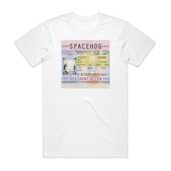 Spacehog Resident Alien Album Cover T-Shirt Hvid XXL