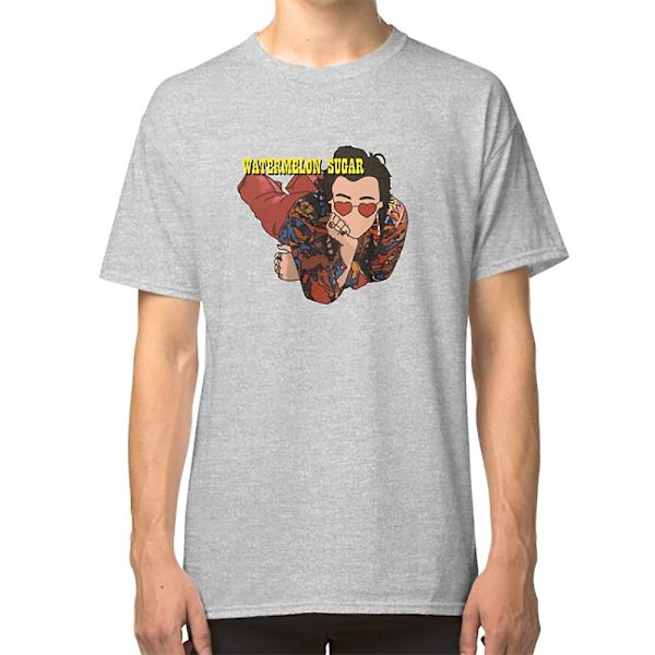 HARRY STYLES WATERMELON SUGAR TEGNING T-shirt grey M