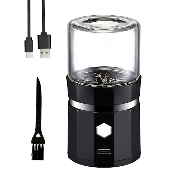Mini Elektrisk Kvarn Bärbar Kryddkvarn USB Laddningsbar Kvarn med Kryddborste