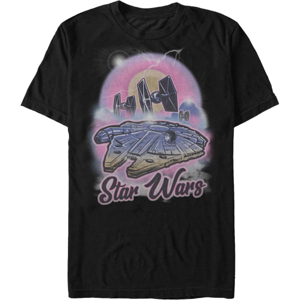 Airbrush Millennium Falcon Star Wars T-shirt XXXL