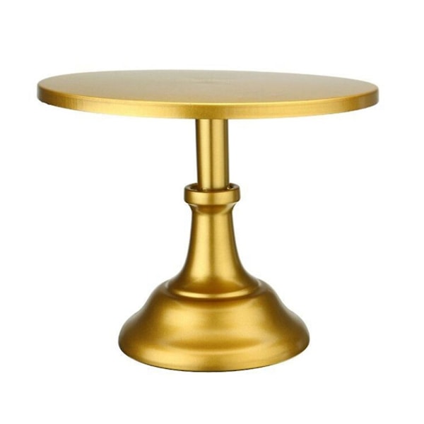 Metallisk kakefat Rund Sokkel Dessertfat Cupcake Display Stativ Bursdag Bryllup Brett