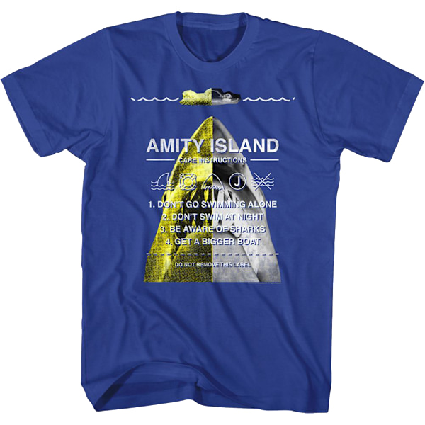 Amity Island Hoito-ohjeet Jaws T-paita M