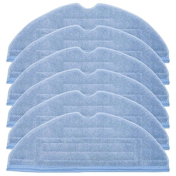 Ersättnings Mikrofiber Moppduk Rengöringsdyna för T7s T7s Plus S7 Dammsugare Tillbehör 6 st