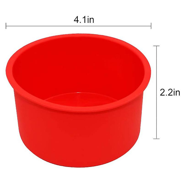 Silikon Mini Kageform 4 Tommer Rund Bageform Non-stick Silikon Bageform Bageform Genanvendelig