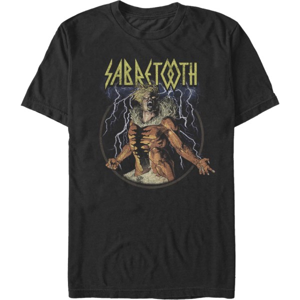 Lightning Storm Sabretooth X-Men T-shirt Ny S