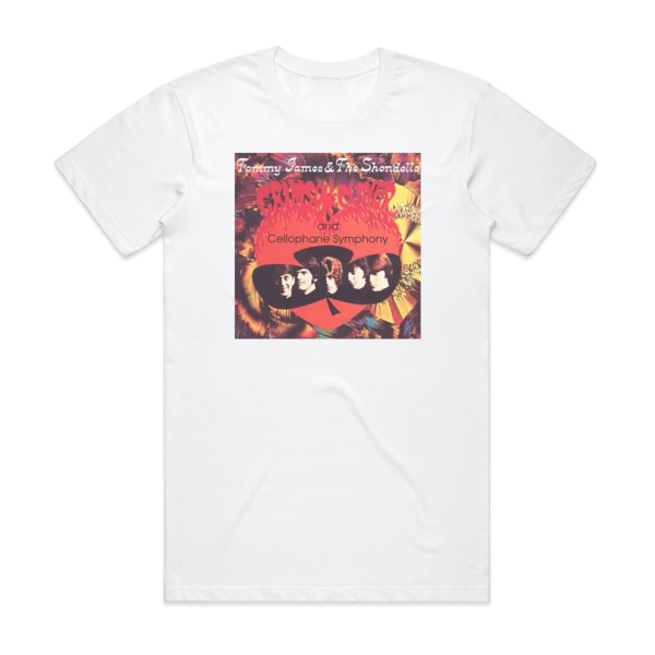 Tommy James and the Shondells Crimson Clover Cellophane Symphony Album Cover T-shirt Hvid XXL