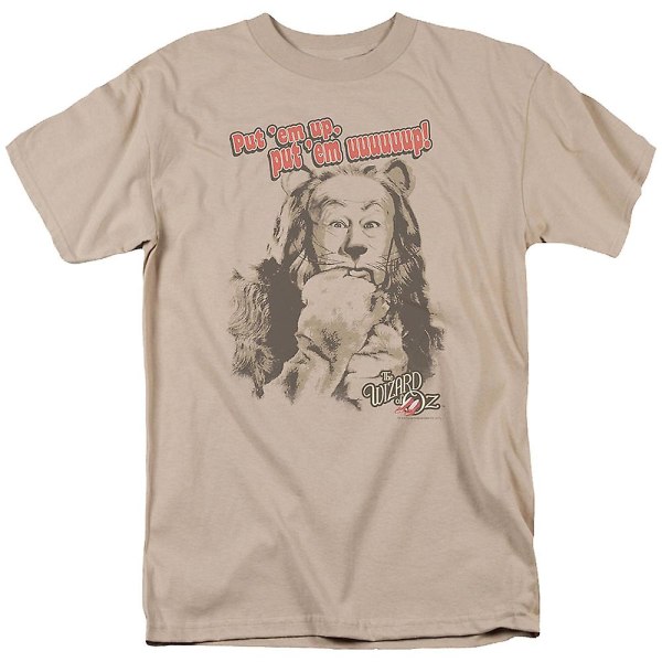 Put 'Em Up Feg Cowardly Lion Trollkarlen från Oz T-shirt L