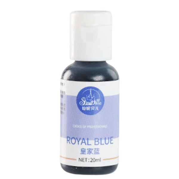 20ml Högkoncentrerad Livsmedelsfärg Lätt att Blanda Ätbara Tårta Dekoration Marsipan Färgning för Födelsedag Qinhai Royal Blue