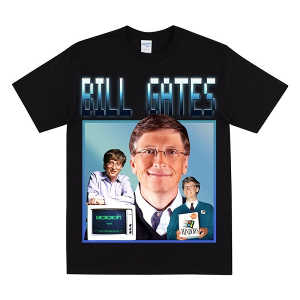 BILL GATES Hyllest T-skjorte For Menn & Kvinner Black S