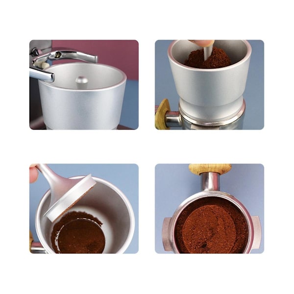 Kvarn Aluminium Smart Dosering Ring för Bryggkopp Malet Kaffe Plockare Espresso Barista