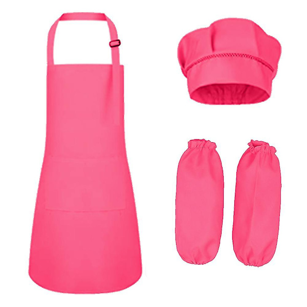 Storpack Kockhatt Set, Justerbar Barnförkläde T red