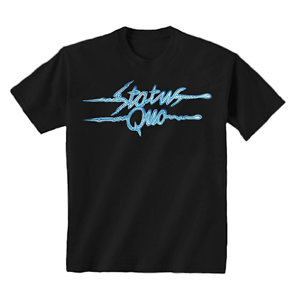 Status Quo Rockin All Over The World Logotyp T-shirt M