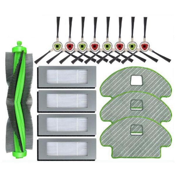 Combo 113 R113840 Hovedsidebørste HEPA-filter Moppklut Reservedeler for Robotstøvsuger Tilbehør