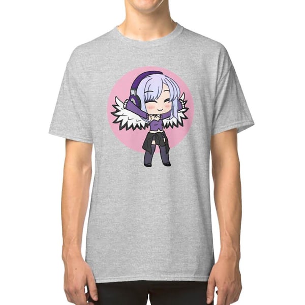 Gacha Series Pige Naomi Luna - sød Gacha pige med vinger T-shirt grey L