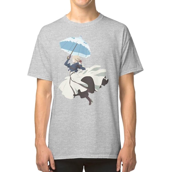 Violet Evergarden - Parasoll - Minimalistisk konst T-shirt grey XXXL