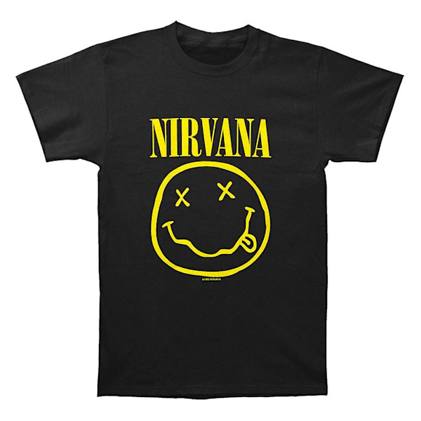 Nirvana Smile T-shirt med tryck på ryggen M