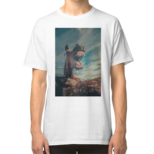 Grinende hest T-shirt XXL