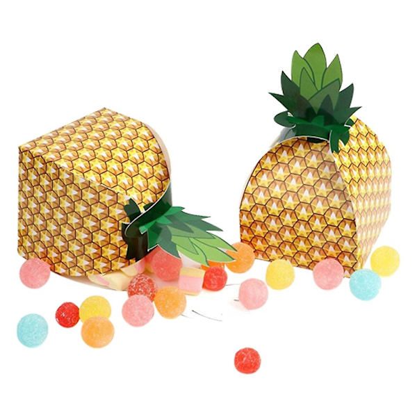 144 Papir Tropiske Hawaiianske Cocktail Drink Parasol og 24 Ananas Gaveæsker 3D Store