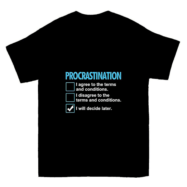 Prokrastinering Policy T-skjorte M