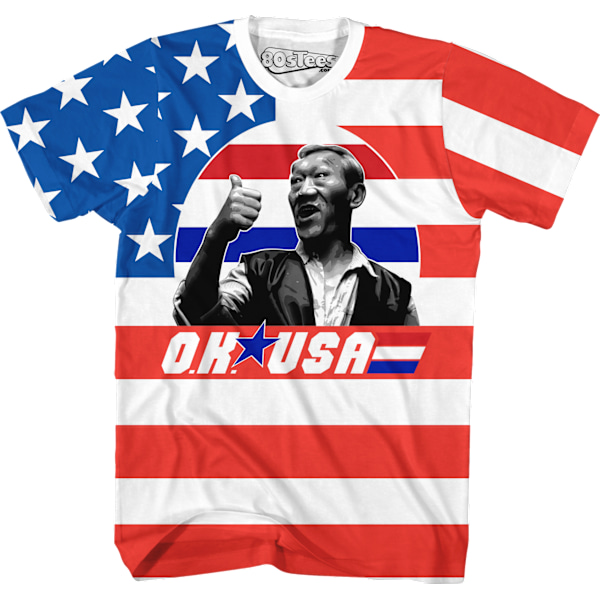 Amerikansk Flagg OK USA Bloodsport T-shirt XXXL