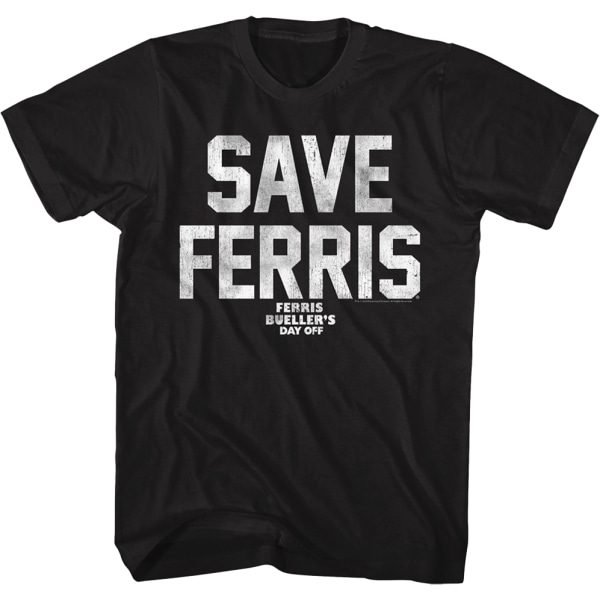 Musta Kulunut Save Ferris Bueller -T-paita XXL