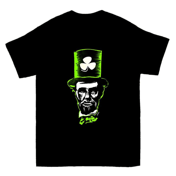 Abe Lincoln Irländsk Shamrock St Patricks Day Tema Design T-shirt S