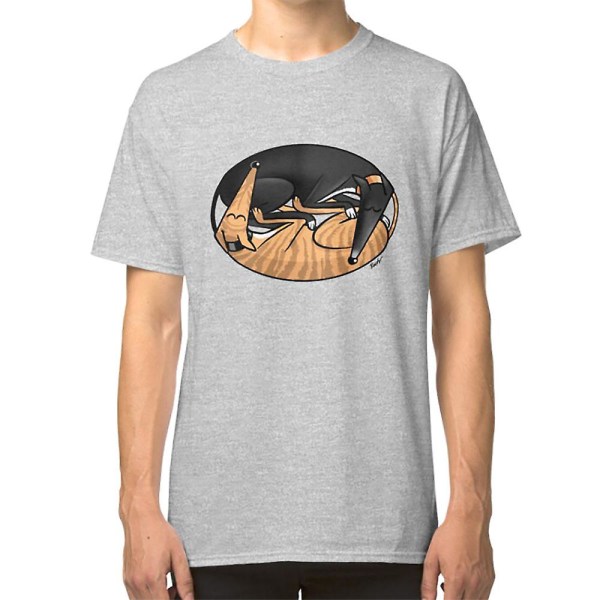 Yin Yang Hounds: En eksklusiv Redbubble-design T-skjorte grey M