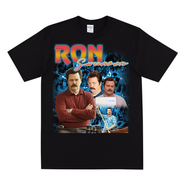 RON SWANSON Hyldest T-shirt Black M