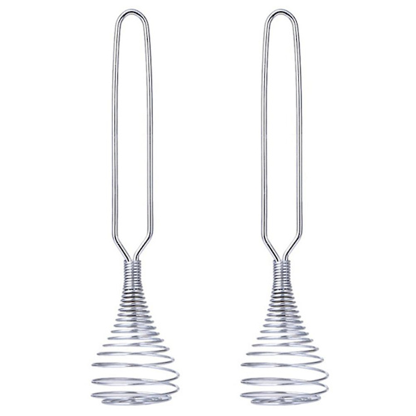 2X Fjederspiralpisker Håndmixer Pisker Pisker Rustfrit Stål Værktøjer