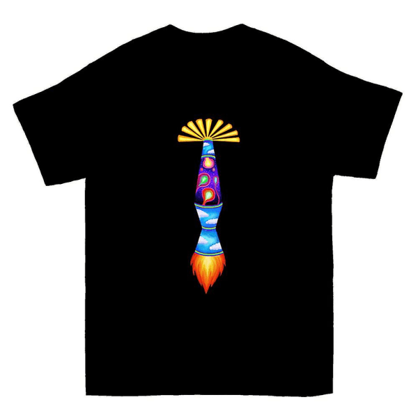 Lava Lamp Space Rocket T-shirt L