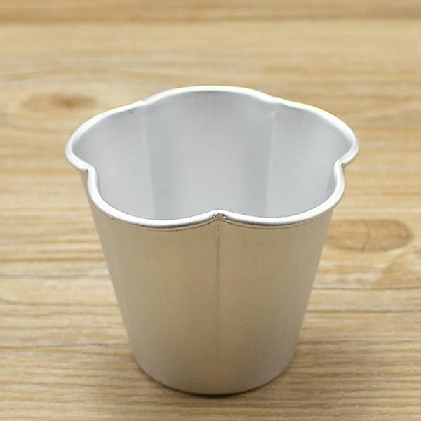 10 st fembladiga blommformade äggtartformar i aluminiumlegering, mousseformar, DIY-gelépudding