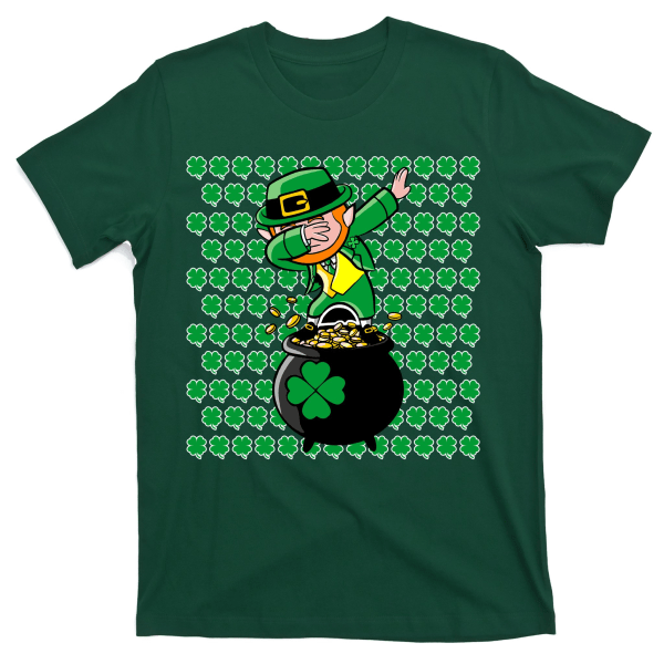 Irlantilainen Dabbaava Leprechaun Shamrocks Hauska Dab St. Patrick's Day T-paita M