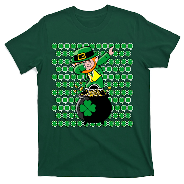 Irsk Dabbing Leprechaun Shamrocks Sjov Dab St. Patricks Dag T-shirt M