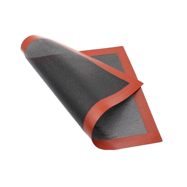 2 stk. Perforerede Silikon Bagemåtter Non-Stick Bageplader til Kiks/Brød/Macarons/