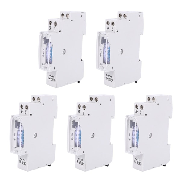 5X Sul180a 15 minuters mekanisk timer 24 timmar programmerbar DIN-skena timer tidströmbrytare