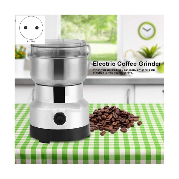 Elektrisk Kvern for Kaffe og Pepper - Bærbar Hjemmekvern i Rustfritt Stål - Kjøkkenutstyr