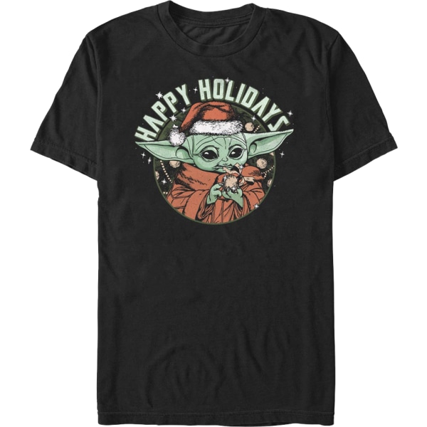 The Child Happy Holidays The Mandalorian Star Wars T-paita L