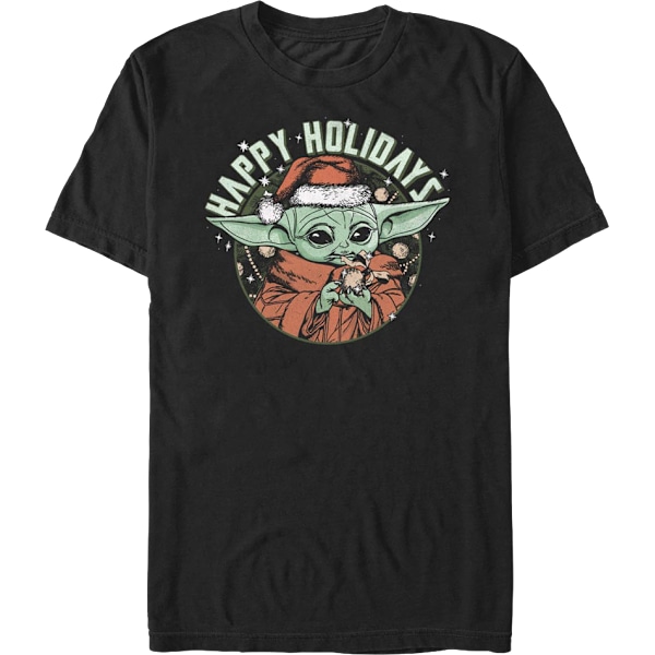 The Child Happy Holidays The Mandalorian Star Wars T-paita M