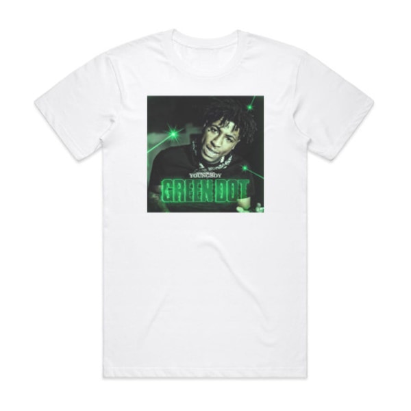 Youngboy Never Broke Again Green Dot Album Cover T-Shirt Vit XXXL