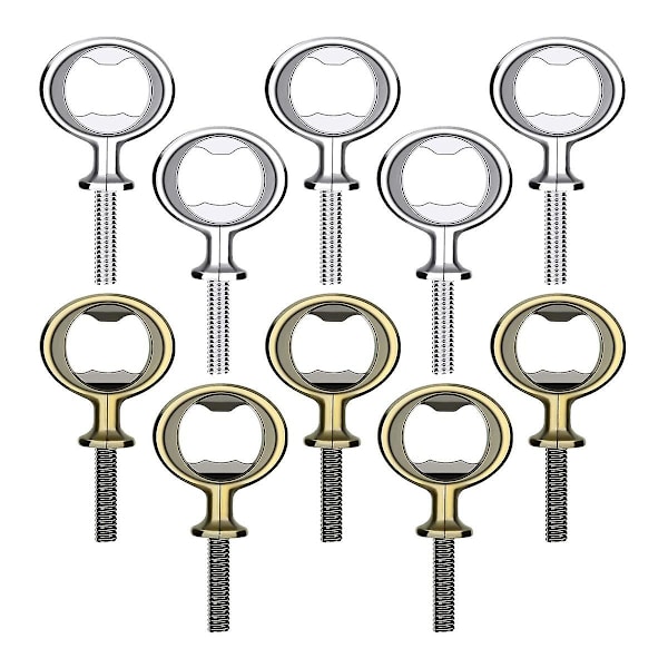 10 stk Flaskeåpner Blanke DIY Ølflaskeåpner Rustfritt Stål Flat Flaskeåpner Plug-in Kit Bee