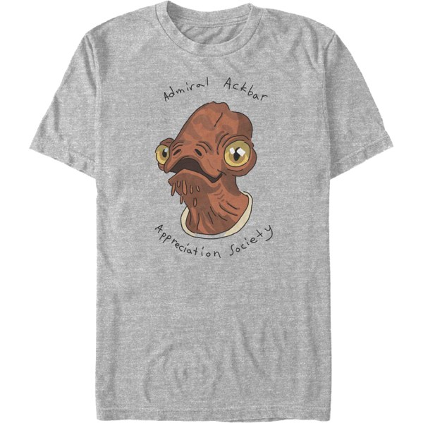 Admiral Ackbar Appreciation Day Star Wars T-skjorte XL