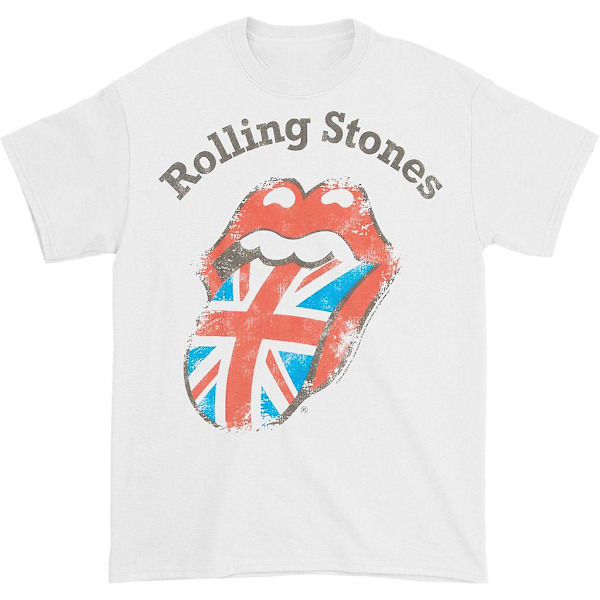 Rolling Stones Distressed Union Jack T-skjorte M