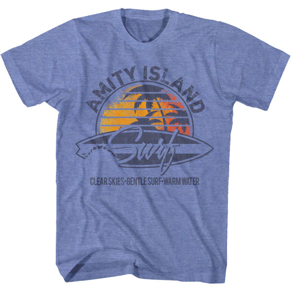 Retro Amity Island Surf Logo Jaws T-skjorte XXXL