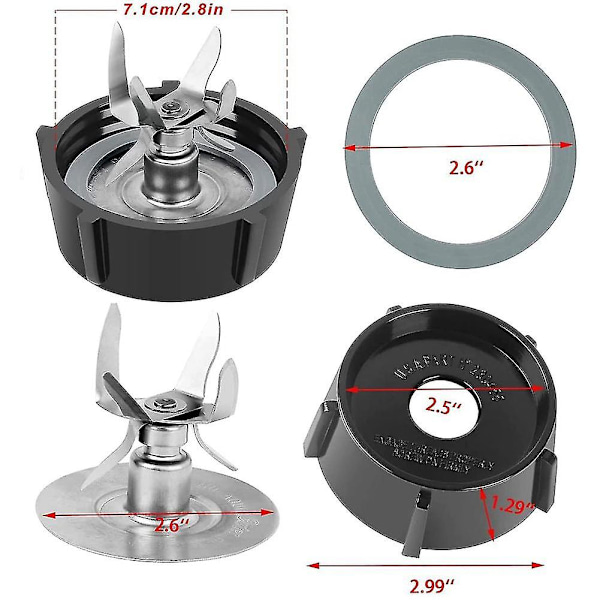 Ersättningsdel Kompatibel Oster Oster Blenderblad med 4902 Blenderbotten och 6-punkts Fusionblad 4961