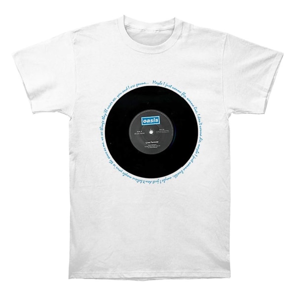 Oasis Live Forever Single Vit T-shirt XXL
